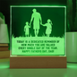 Someone Said Gift acrylic plaque valued with illuminated Father's Day message and wooden base