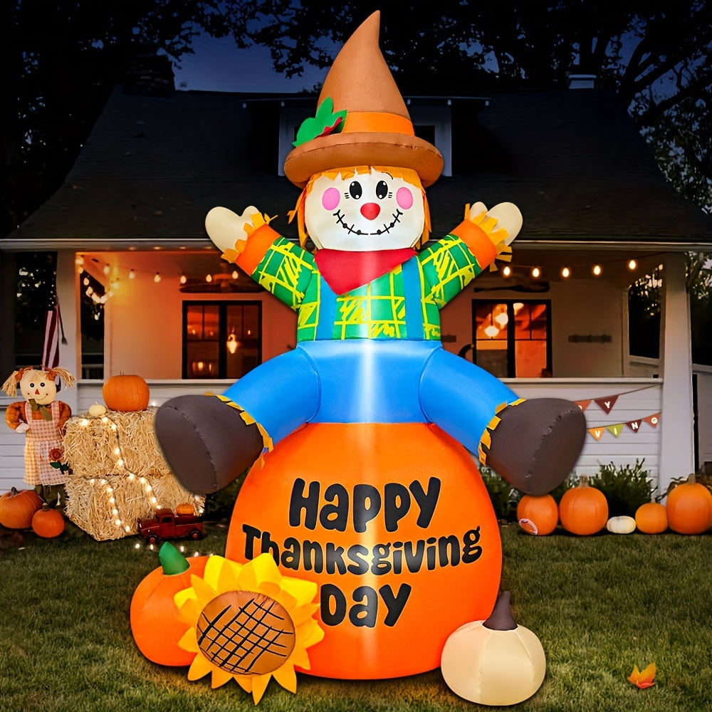 6ft KOOY Thanksgiving Inflatable Turkey - LED-Lit Outdoor Yard Décor