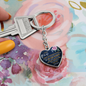 Gift for Wife – “My Dear Wife, I Know the Distance Is Hard” Graphic Heart Keychain