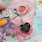 Gift for Sister‑in‑Law – “Not Sisters by Blood, but Sisters by Heart” Graphic Heart Keychain