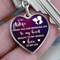 Gift for Wife – “Thank You for Bringing Joy to My Heart” Graphic Heart Keychain