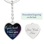 Gift for Her – “I Carry Your Heart With Me” Graphic Heart Keychain