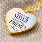 Gift for Sister – “Always My Sister, Forever My Friend” Graphic Heart Keychain