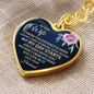 Gift for Wife – “My Dear Wife, I Know the Distance Is Hard” Graphic Heart Keychain