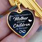 Gift for Mom (from Children) – “The Love Between a Mother and Her Children Is Forever” Graphic Heart Keychain