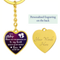 Gift for Wife – “Thank You for Bringing Joy to My Heart” Graphic Heart Keychain