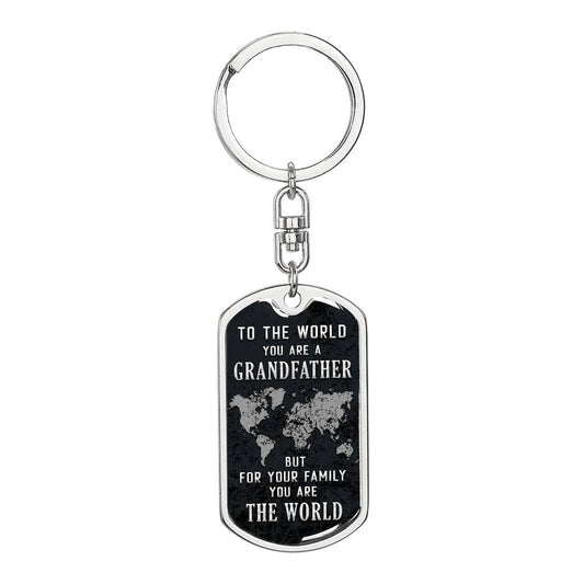 Someone Said Gift dog tag keychain with grandfather message perfect gift to grandpa