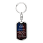 Someone Said Gift dog tag necklace keychain with inspirational message gift for mom and son