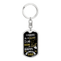 Someone Said Gift dog tag keychain with happy birthday dad message gift idea for a dad