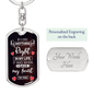 “If I Did Anything Right in My Life, It Was When I Gave My Heart to You” Graphic Dog Tag Keychain - Gift for Her / Him
