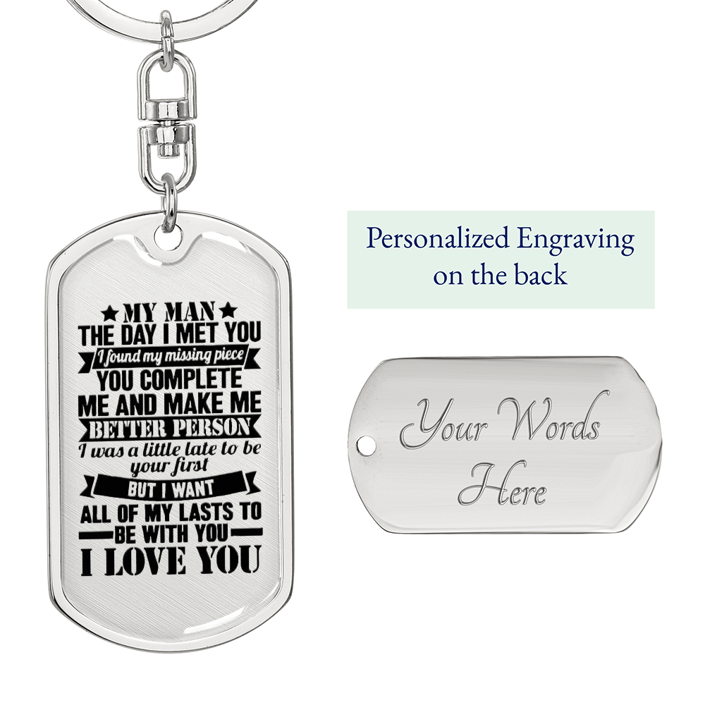 *My Man: Keychain Gift for Husband, Boyfriend