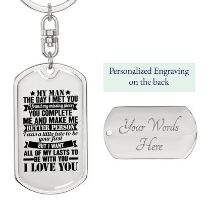 *My Man: Keychain Gift for Husband, Boyfriend