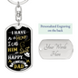 Someone Said Gift dog tag keychain with I have a hero I call him Dad design gift idea for a dad