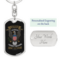 "I served, I sacrificed, I regret nothing..." Engraved Graphic Dog Tag  Keychain  Gift F Veteran