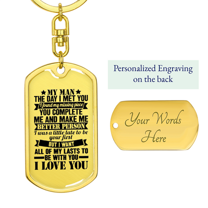 *My Man: Keychain Gift for Husband, Boyfriend