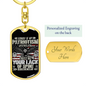 "Sorry if my Patriotism offends you..." Engraved Graphic Dog Tag Keychain Gift For Veteran