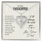 Gift for Daughter (from Dad) – “I'll Stay in Your Heart Forever” Love You Always Necklace