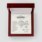 Gift for Daughter (from Dad) – “I'll Stay in Your Heart Forever” Love You Always Necklace