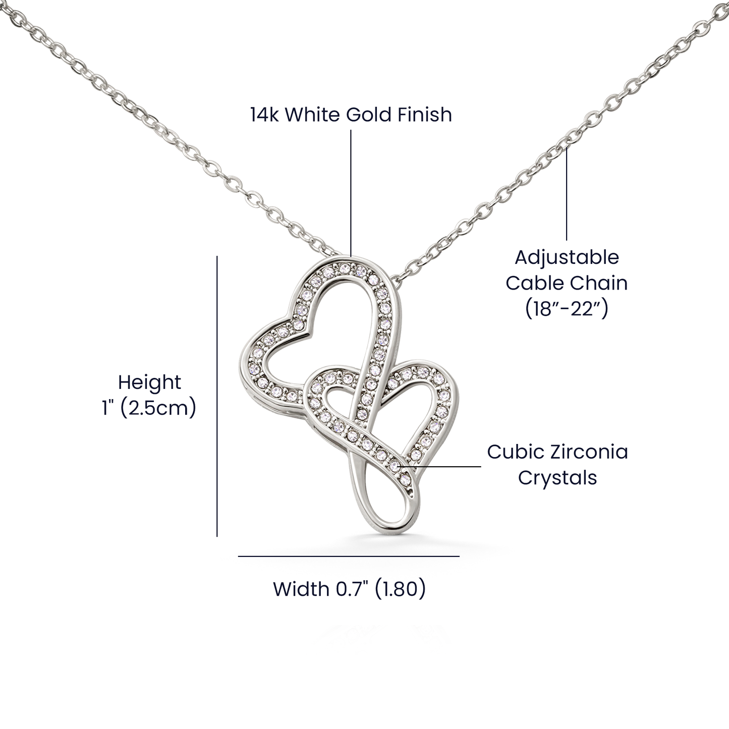 *To My Soulmate "Heart-to-heart Necklace" Romantic Gift for Her, Soulmate Jewelry, Anniversary Gift, Valentine's Day Necklace for Wife or Girlfriend