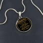Gift for Daughter (from Mom) – “Never Forget That I Love You” Luxury Circle Pendant Necklace