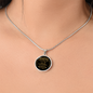 Gift for Daughter (from Mom) – “Never Forget That I Love You” Luxury Circle Pendant Necklace