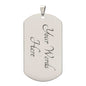 Gift for Daughter "She is not just a soldier, She is my Daughter..." Engraved Graphic Dog Tag Necklace