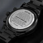 Gift for Dad "You are the man that I will always look up to..." Engraved Design Black Chronograph Watch - Someone Said Gift
