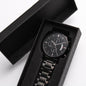 Gift for Dad "As I Grow Older, I Realize Just How Lucky I Am to Have a Dad Like You...." Engraved Design Black Chronograph Watch