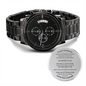 Gift for Husband "Being together gives me life's best views..." Black Chronograph Watch