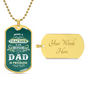 “Being a Teacher Is an Honor, Being a Dad Is Priceless” Dog Tag Necklace - Gift for Dad