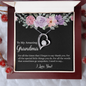 Gift for Grandmother "For all the times that I forgot to say thank you..." Forever Love Necklace