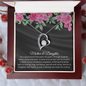 Gift for Daughter "Mother & Daughter, Their Hearts as One" Forever Love Necklace