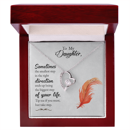 Gift for Daughter – “Take the Step” Forever Love Necklace