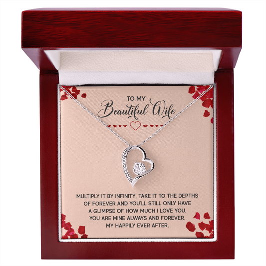 Gift for Wife – “Multiply It by Infinity” Forever Love Necklace