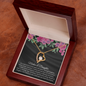 Gift for Daughter "Mother & Daughter, Their Hearts as One" Forever Love Necklace