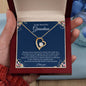 Gift for Grandmother "Distance never separates two hearts that really care..." Forever Love Necklace