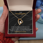 Gift for granddaughter "I know you will be one of the most..." Forever Love Necklace