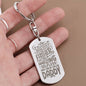 “Anyone Can Be a Father, But Only an Amazing Man Can Be Called Daddy” Engraved Dog Tag Keychain - Gift for Dad