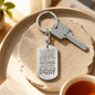 “Anyone Can Be a Father, But Only an Amazing Man Can Be Called Daddy” Engraved Dog Tag Keychain - Gift for Dad