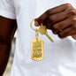 “Anyone Can Be a Father, But Only an Amazing Man Can Be Called Daddy” Engraved Dog Tag Keychain - Gift for Dad