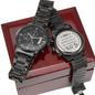 Gift for Dad "You will always be my HERO..." Engraved Design Black Chronograph Watch