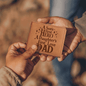 Gift for Dad – “A Son’s First Hero, A Daughter’s First Love – DAD” Graphic Leather Wallet
