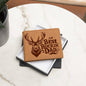Gift for Dad – “Best Buckin' Dad” Graphic Leather Wallet