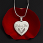 Gift for Her – “Ride or Die” Engraved Heart Necklace