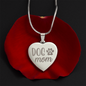 Gift for Her – “Dog Mom” Engraved Heart Necklace