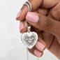 Gift for Mom – “Raises a Firefighter” Engraved Heart Necklace