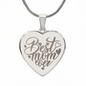 Gift for Mom – “Best Mom Ever” Engraved Heart Necklace