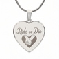 Gift for Her – “Ride or Die” Engraved Heart Necklace