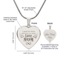 Gift for Her – “I Speak for Those Who Have No Voice” Engraved Heart Necklace