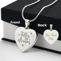 Gift for Her – “Follow Your Dreams” Engraved Heart Necklace